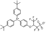 bis(4-tert-butylphenyl)-{4-(1,1,3,3,3-pentafluoro-1-sulfonatopropan-2-yloxy)phenyl}-sulfonium